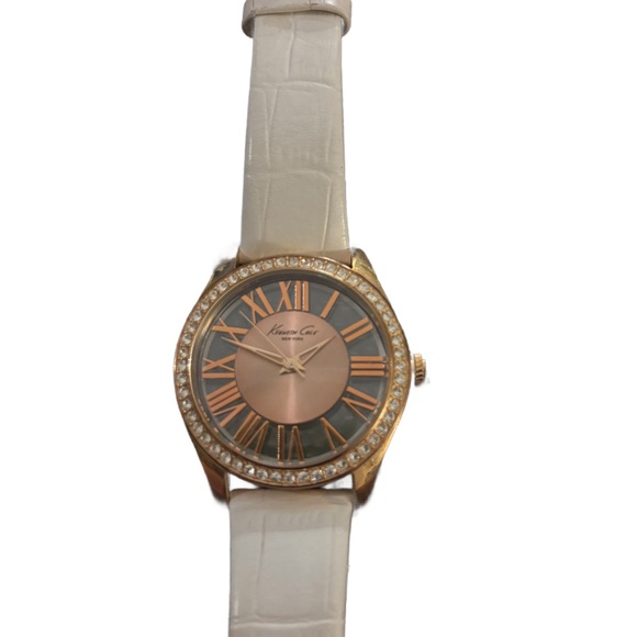 Kenneth Cole Rose Gold and White Women's Watch - Picture 3 of 4